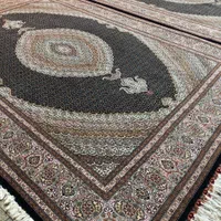 (فرش فرزین)جفت۹مترنقشه ماهی متن سرمه ای در۲رنگ۴۰رج|فرش|تبریز, |دیوار
