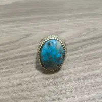 انگشتر نقره نگین فیروزه نیشابور