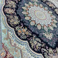 یه جفت فرش سرمه ای 9متری با دو جفت پشتی