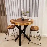 میز نهارخوری چوبی روستیک