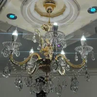 لوستر ۵ شاخه نویه نو فروشی|لوستر و چراغ آویز|طبس, |دیوار