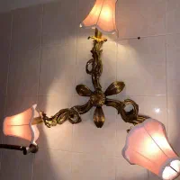 یک جفت لوستر سقفی برنز  و۳عددلوستر کریستال|لوستر و چراغ آویز|تهران, تهرانپارس جنوبی|دیوار