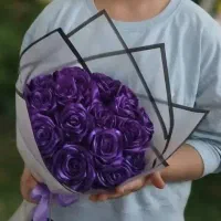 دسته گل رز ربانی دست ساز