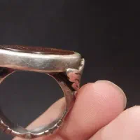 انگشتر طرح صفوی نگین عقیق یمانی|کلکسیون اشیاء عتیقه|بهبهان, |دیوار