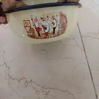 دو عدد کاسه لعابی طرح سرآشپز