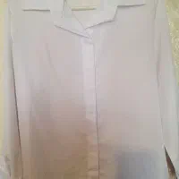 شومیز سفید نخی ساده و شیک،کاملا نووآکبند،فری سایز|لباس|کرج, عظیمیه|دیوار