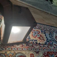 لوستری چوبی همراه لامپ|لوستر و چراغ آویز|قرچک, زیبا شهر|دیوار