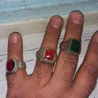 ۳عدد انگشتر نقره عقیق و یاقوت یمن|جواهرات|قرچک, مهدیه|دیوار