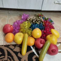 میوه های مصنوعی کنار سالنی برنز و ظروف چینی|صنایع دستی و سایر لوازم تزئینی|کرمانشاه, |دیوار