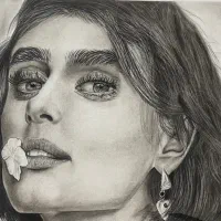 نقاشی سیاه قلم و رنگ روغن