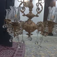 لوستر ۵شاخه طلایی|لوستر و چراغ آویز|مشهد, ایثارگران|دیوار