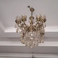 ۲عددلوستر برنز|لوستر و چراغ آویز|قزوین, |دیوار