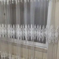 پرده تور دانتل شاین دار ترک|پرده، رانر، رومیزی|ساری, |دیوار