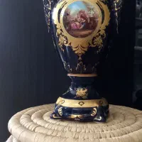 گلدان طلاکوب قدیمی ۳۰ سانتی