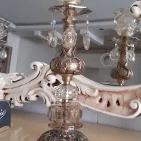 دو عددشمعدان برنز