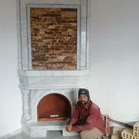 شومینه باربیکیو سنگی|خدمات پیشه و مهارت|شیراز, شهرک قمشه|دیوار