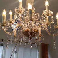 لوستر ده شاخه کریستال (جفت داره)