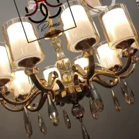 لوستر ترنج ده شاخه (طراحی اختصاصی رومالوستر)TT