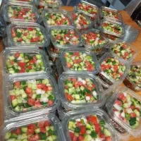 نیروی کار خانم و آقا در کترینگ غذای برند