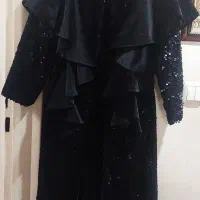 پالتو و مانتو پولکی مخمل مزونی ، نو