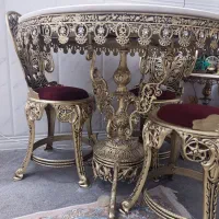 میز غذا خوری ۴نفره برنز|میز و صندلی غذاخوری|قم, ناصردیوان|دیوار
