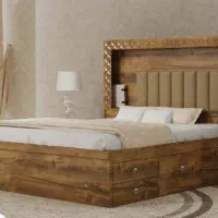 تخت خواب بیستا طرح ۹۰  و ۱۲۰ و ۱۶۰ طرح ریلی