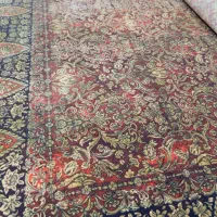 فرش طرح قاجار ۷۰۰ شانه قرمز طلای ریشه ابریشم ۶ متر