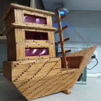 کشتی چوبی کبریتی