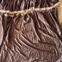 پرده ساتن والان متصل بانواروسنگ کریستال تزیین شده