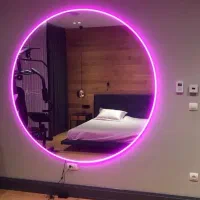 آینه قدی گرد بکلایت نئون|آینه|مشهد, حجت|دیوار