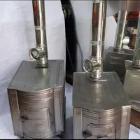 بخاری هیزمی مکعب گل خانه ای باغ