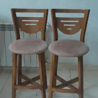دو عدد صندلی قهوه ای کاملا سالم