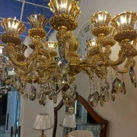 لوستر هشت شاخه گل دار|لوستر و چراغ آویز|تبریز, |دیوار