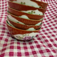 ۶عدد کاسه چینی قدیمی طرح گل|کلکسیون اشیاء عتیقه|رشت, گلباغ نماز|دیوار