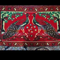 پشتی طرح طاووس