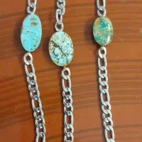 دستبند و انگشتر با سنگ فیروزه