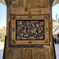 قلمزنی با قاب خاتم کاری نقاشی مینیاتور سایز ۷۵در۹۵