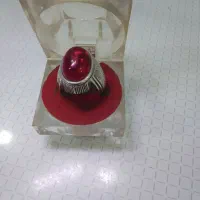 انگشتر نقره با نگین یاقوت سرخ