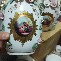 گلدان گل برجسته جفتی