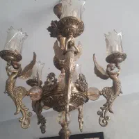 لوستر برنجی آینه وبوفه|لوستر و چراغ آویز|مشکین‌دشت, |دیوار