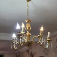 ۳ عدد لوستر آبکاری طلا ۶ شاخه