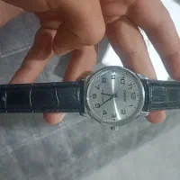 کاسیو عقربه ای بند چرمی مردانه