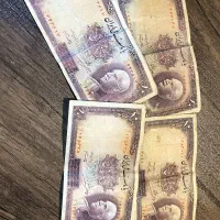 4 عدد اسکناس 10 ریالی رضا شاه بدون کلاه|کلکسیون سکه، تمبر، اسکناس|آستارا, |دیوار