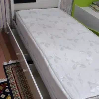 تخت تک نفره با ۲ عدد کشو بزرگ و تشک رویال تمیز|تخت و سرویس خواب|کرج, شهرک بنفشه|دیوار