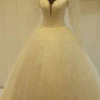لباس عروس سنگ کاری شده
