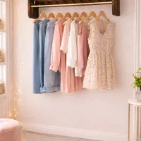 دو تا رگال لباس در حد نو ترکیب چوب و فلز