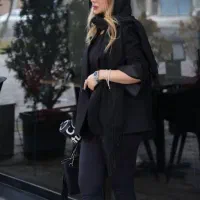 کت مشکی آستردار