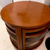 میز ناهار خوری ۴ نفره کم جا گرد