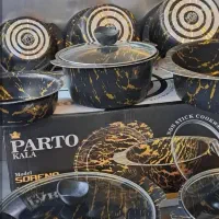 سرویس قابلمه 14پارچه پرتو طرح ماربل مدل سورنا