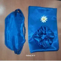 روبالشتی و اسکرانچی مو و چشم بند ساتن ابریشم